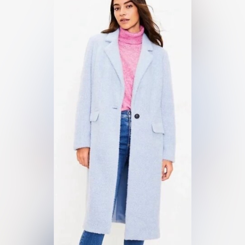 Loft cozy Herringbone Coat Large TALL